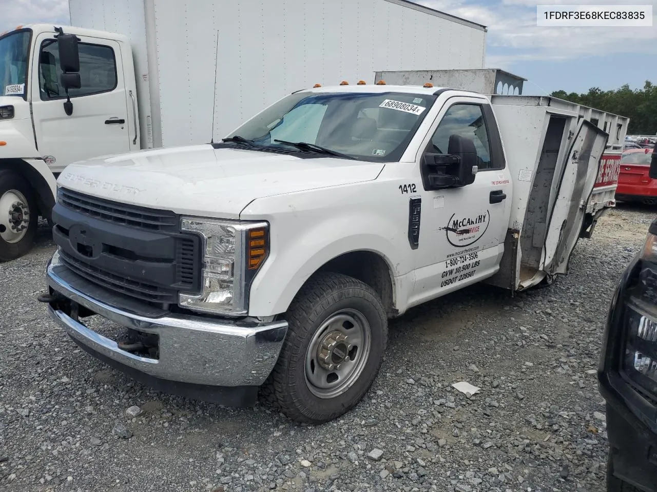 2019 Ford F350 Super Duty VIN: 1FDRF3E68KEC83835 Lot: 68908034