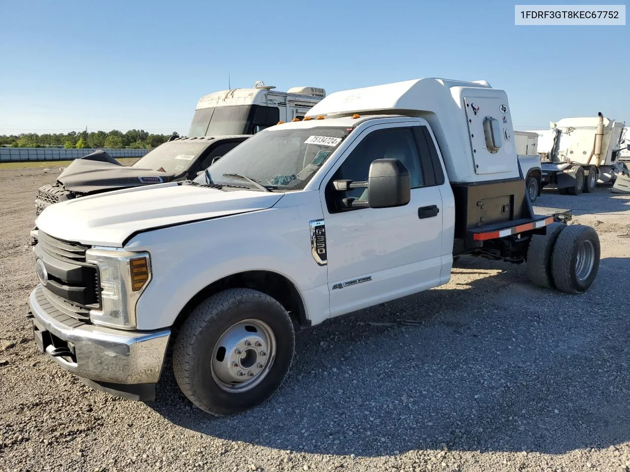 2019 Ford F350 Super Duty VIN: 1FDRF3GT8KEC67752 Lot: 75134724