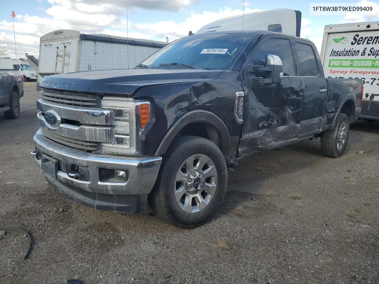 2019 Ford F350 Super Duty VIN: 1FT8W3BT9KED99409 Lot: 76204104