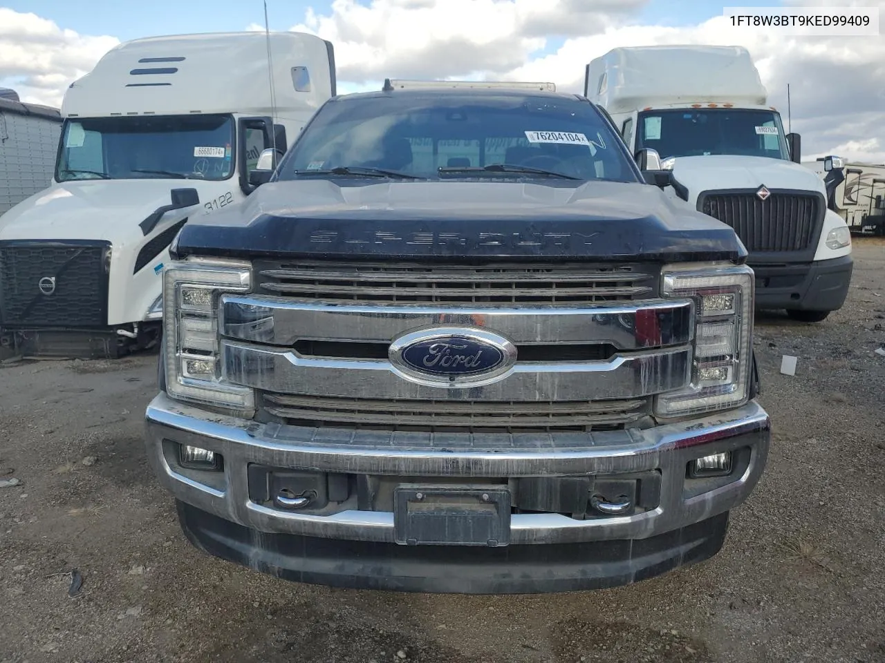 2019 Ford F350 Super Duty VIN: 1FT8W3BT9KED99409 Lot: 76204104