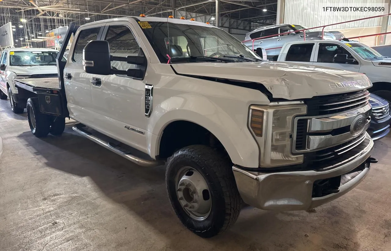 2019 Ford F350 Super Duty VIN: 1FT8W3DT0KEC98059 Lot: 77772214