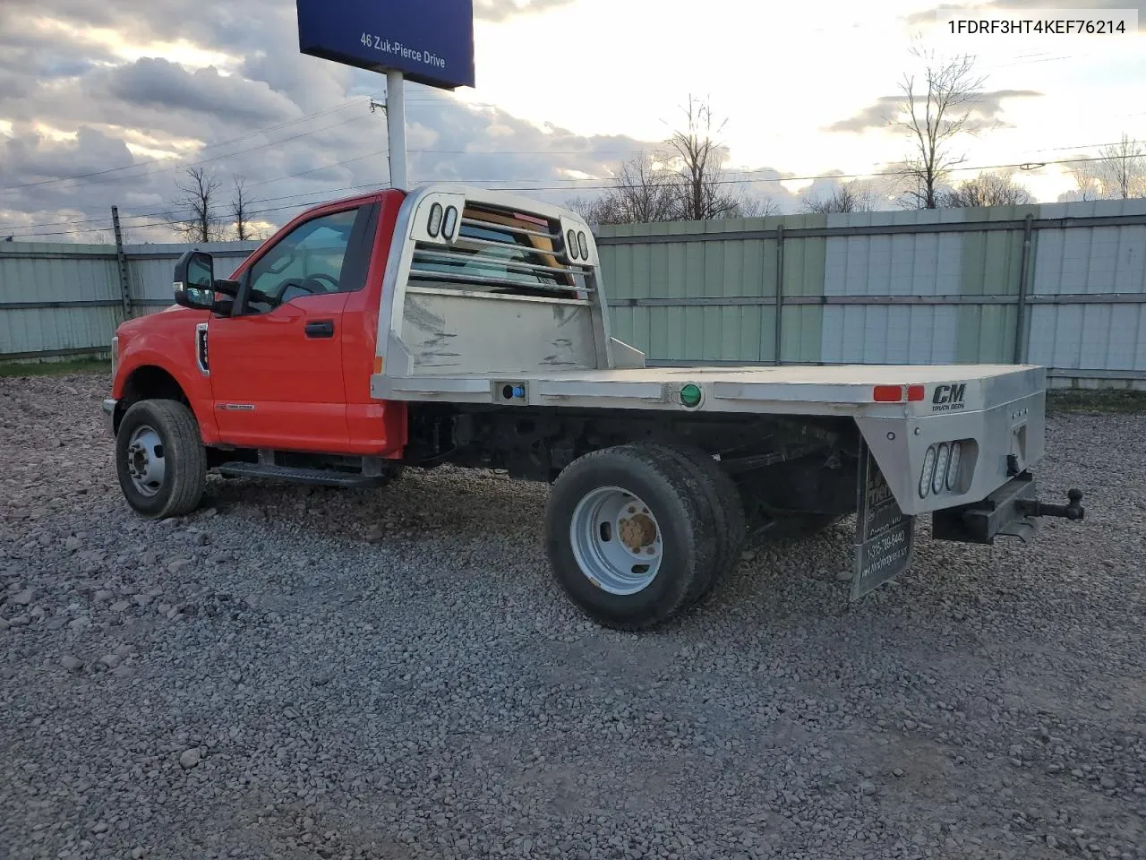 2019 Ford F350 Super Duty VIN: 1FDRF3HT4KEF76214 Lot: 78887524