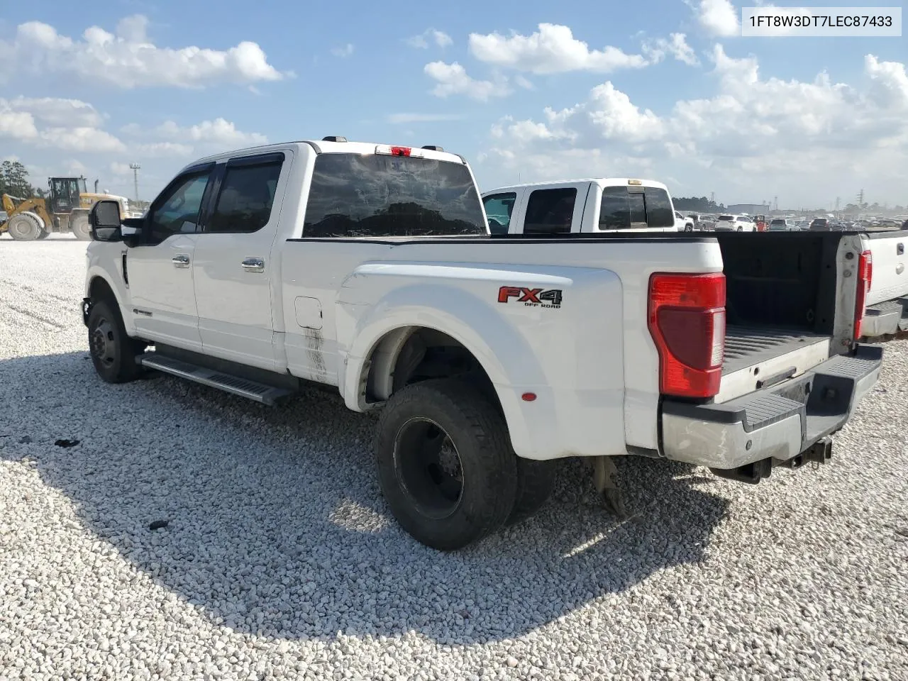 2020 Ford F350 Super Duty VIN: 1FT8W3DT7LEC87433 Lot: 77105384