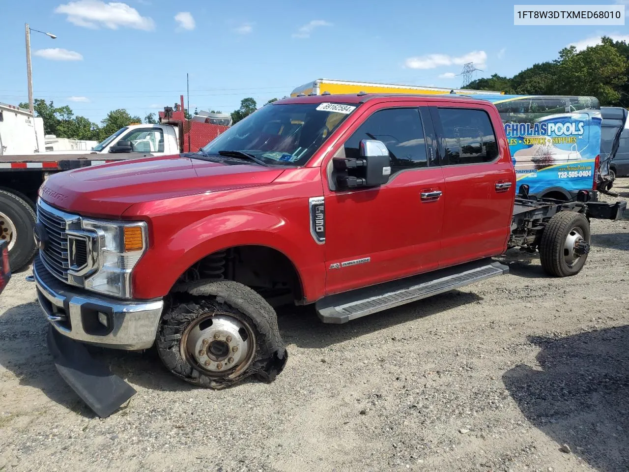 2021 Ford F350 Super Duty VIN: 1FT8W3DTXMED68010 Lot: 69162584