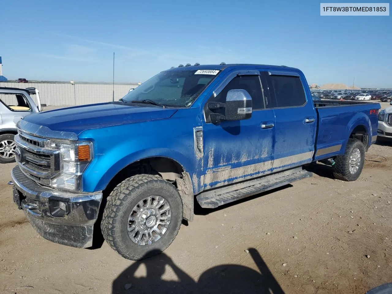 2021 Ford F350 Super Duty VIN: 1FT8W3BT0MED81853 Lot: 72693884