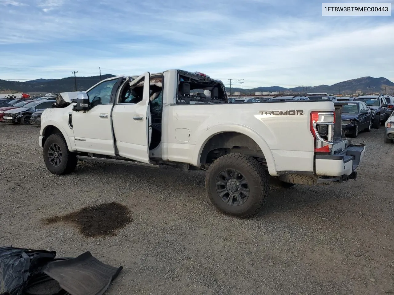 2021 Ford F350 Super Duty VIN: 1FT8W3BT9MEC00443 Lot: 72706954