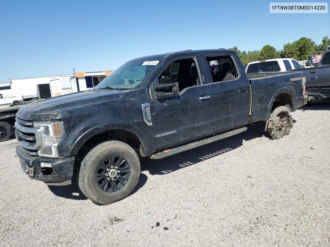 2021 Ford F350 Super Duty VIN: 1FT8W3BT0MED14220 Lot: 73057474