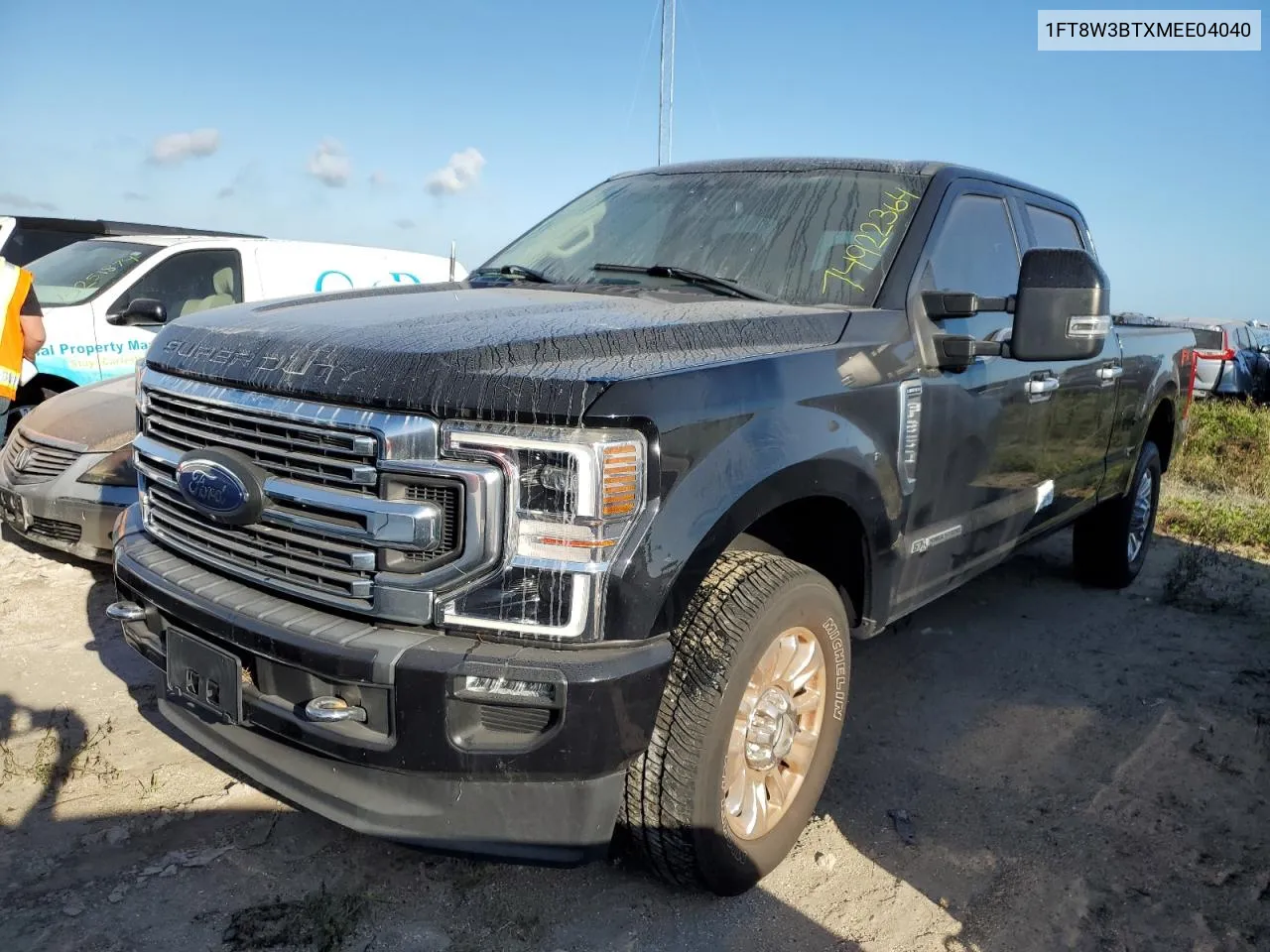 2021 Ford F350 Super Duty VIN: 1FT8W3BTXMEE04040 Lot: 74922364