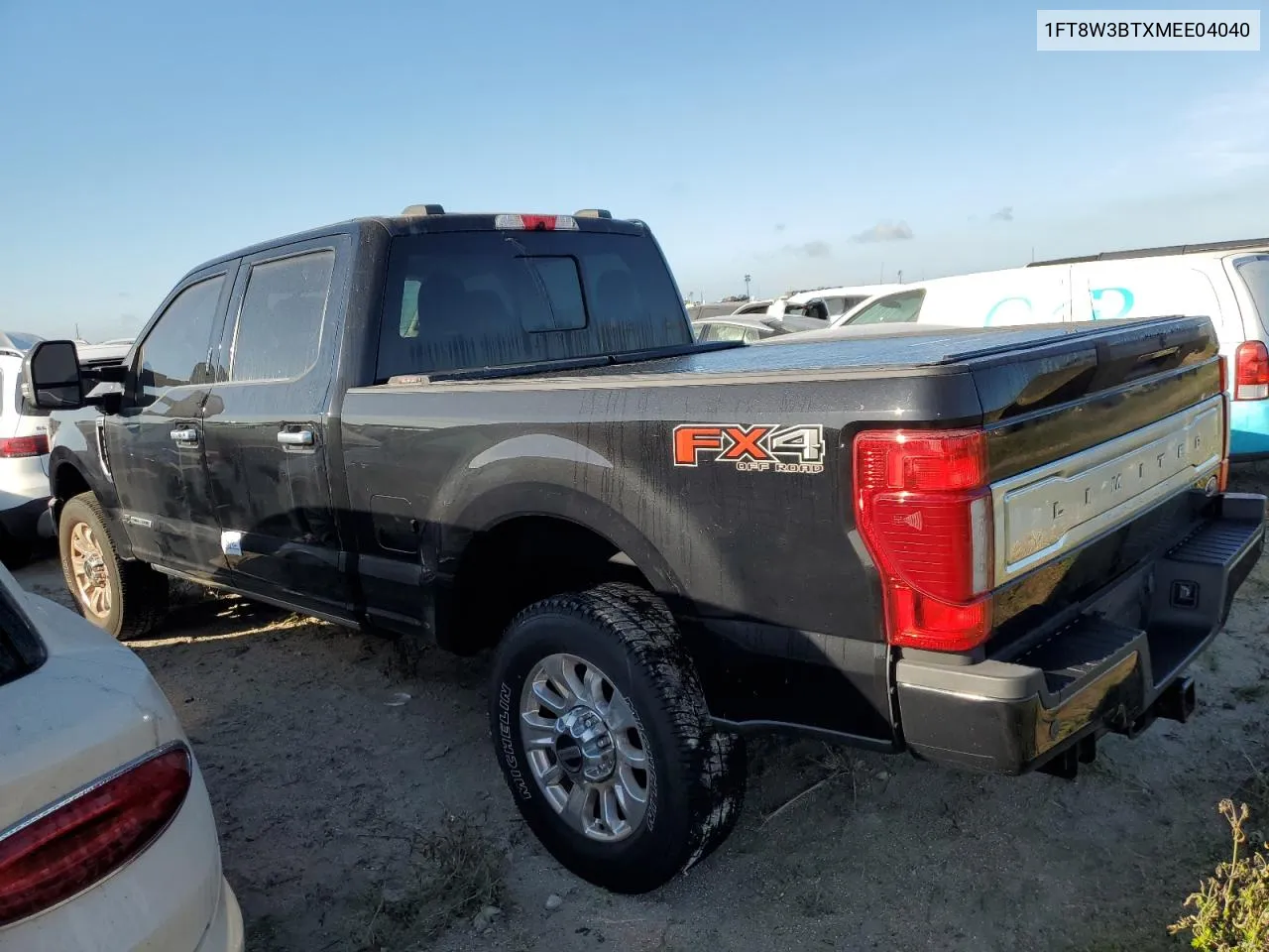 2021 Ford F350 Super Duty VIN: 1FT8W3BTXMEE04040 Lot: 74922364