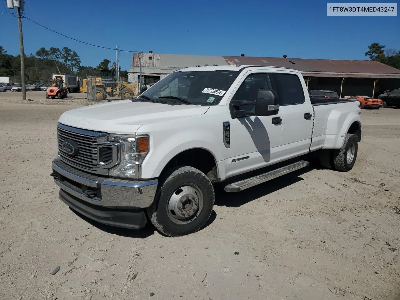 2021 Ford F350 Super Duty VIN: 1FT8W3DT4MED43247 Lot: 75020894