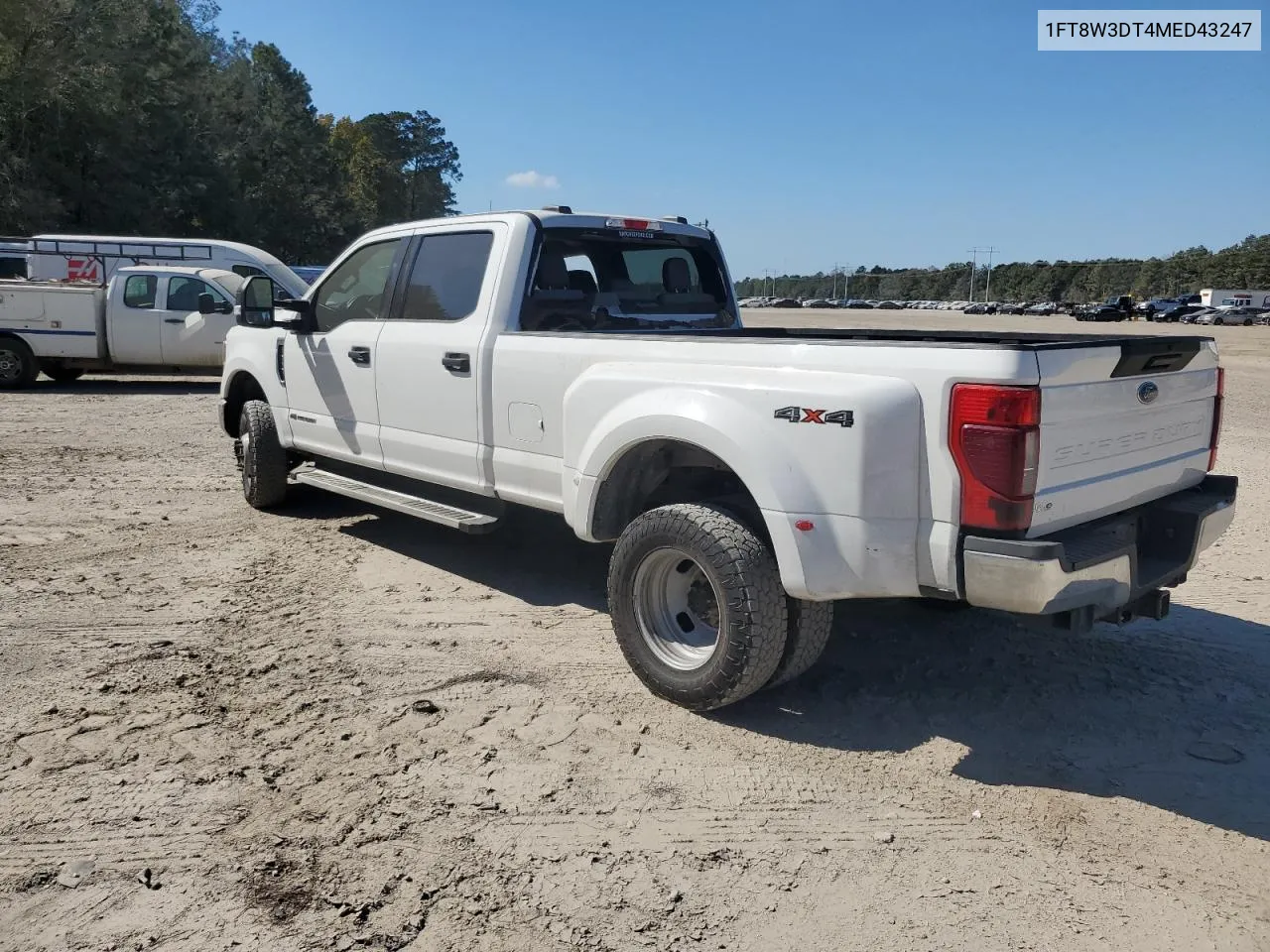 2021 Ford F350 Super Duty VIN: 1FT8W3DT4MED43247 Lot: 75020894