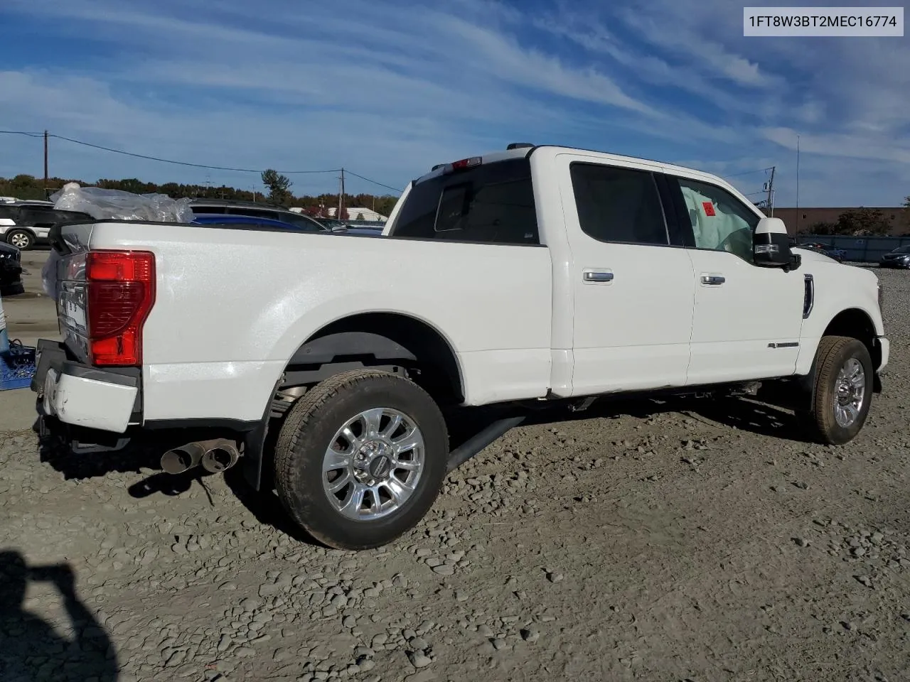 2021 Ford F350 Super Duty VIN: 1FT8W3BT2MEC16774 Lot: 75731854