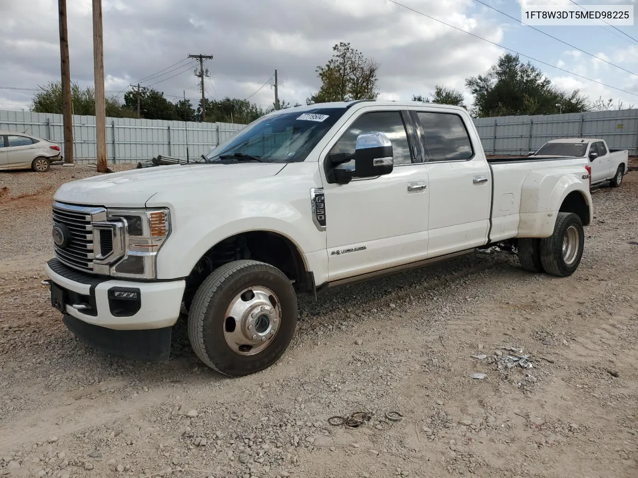 2021 Ford F350 Super Duty VIN: 1FT8W3DT5MED98225 Lot: 77119504