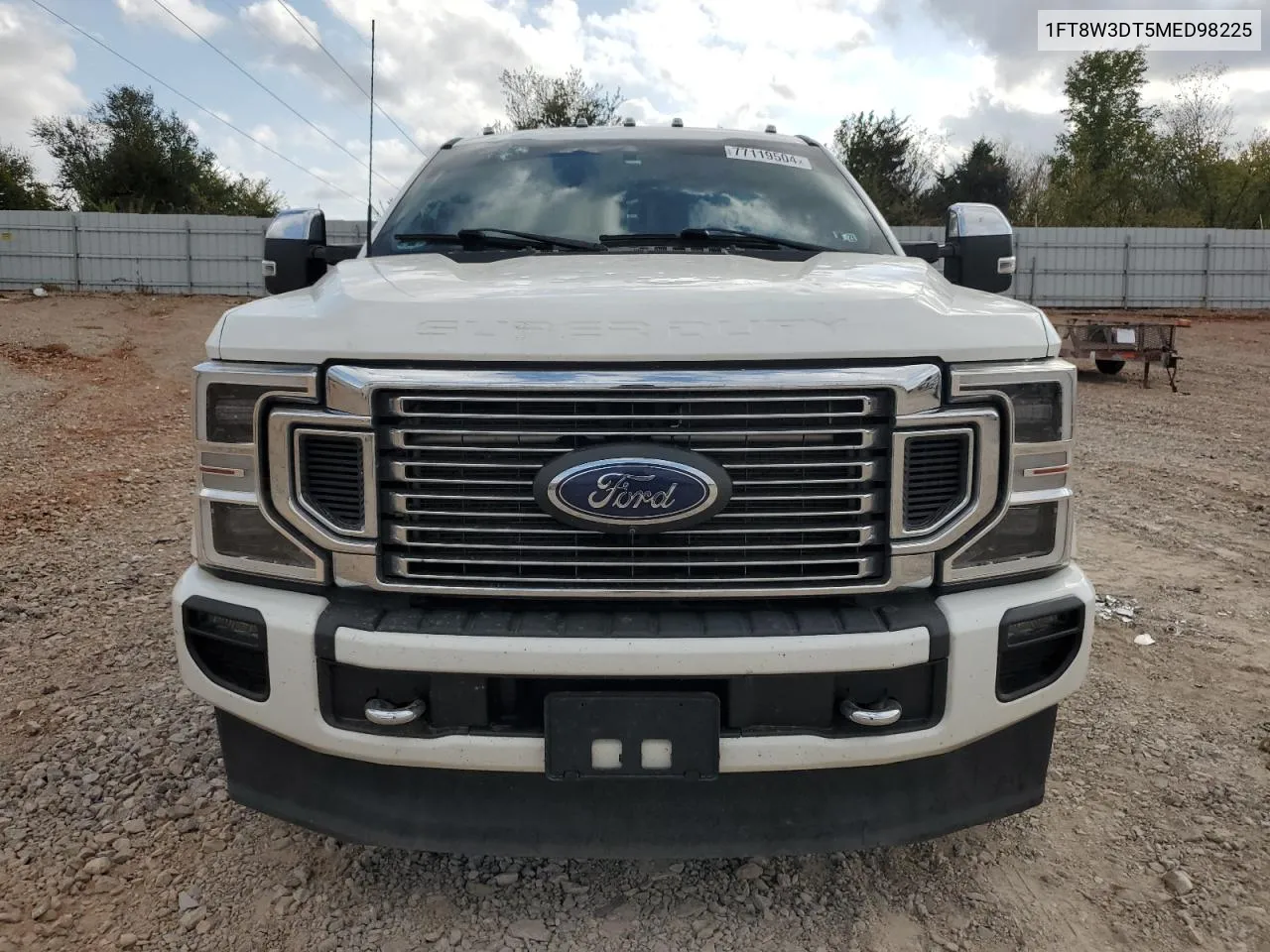 2021 Ford F350 Super Duty VIN: 1FT8W3DT5MED98225 Lot: 77119504