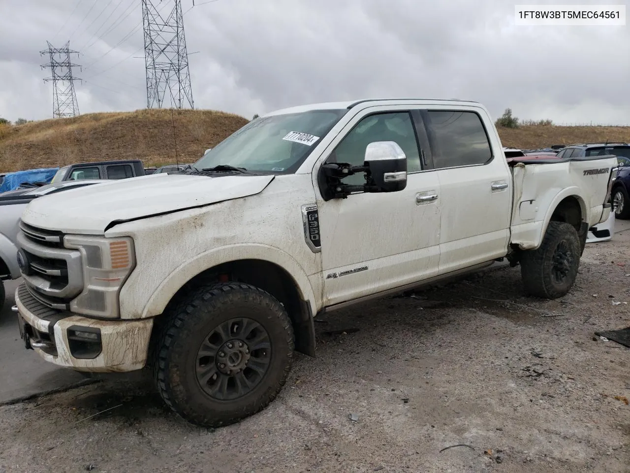 2021 Ford F350 Super Duty VIN: 1FT8W3BT5MEC64561 Lot: 77710204