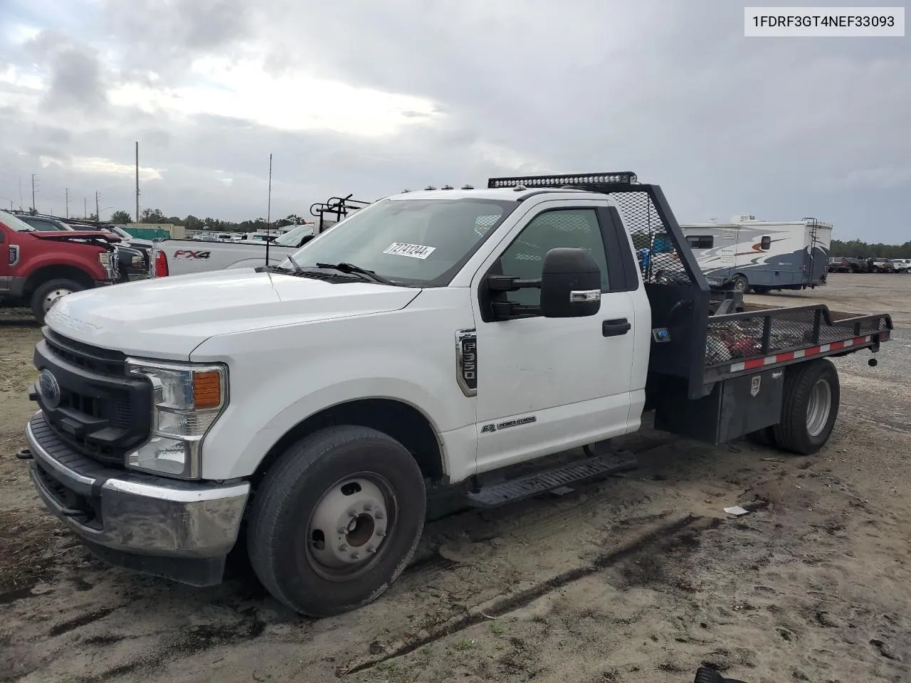 2022 Ford F350 Super Duty VIN: 1FDRF3GT4NEF33093 Lot: 72741244