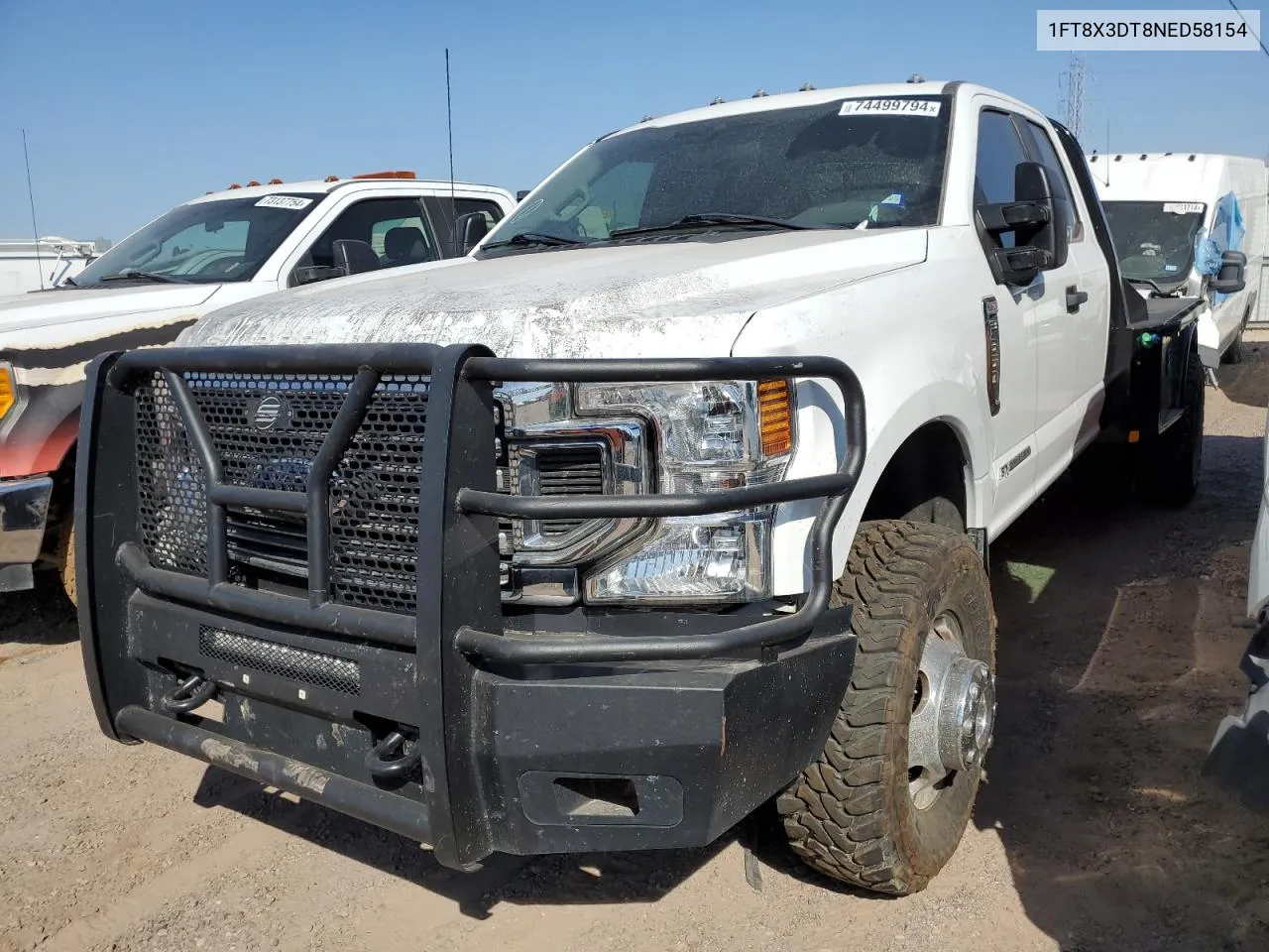 2022 Ford F350 Super Duty VIN: 1FT8X3DT8NED58154 Lot: 74499794