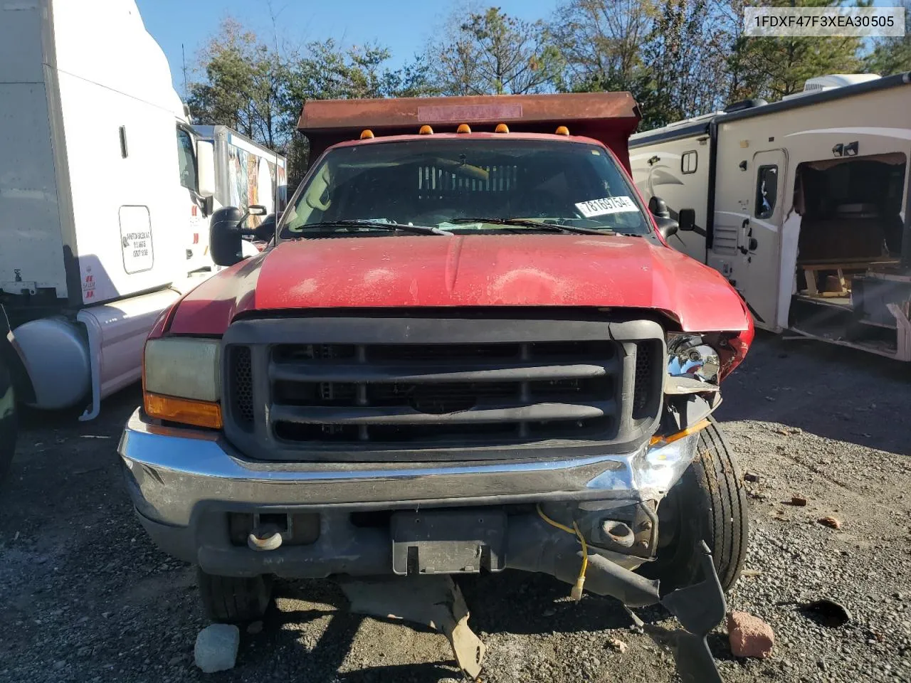 1999 Ford F450 Super Duty VIN: 1FDXF47F3XEA30505 Lot: 78169754