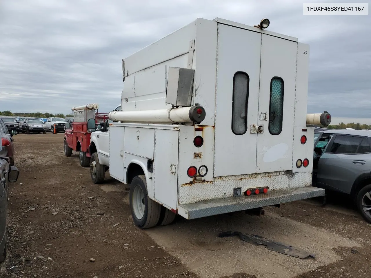 2000 Ford F450 Super Duty VIN: 1FDXF46S8YED41167 Lot: 74343114