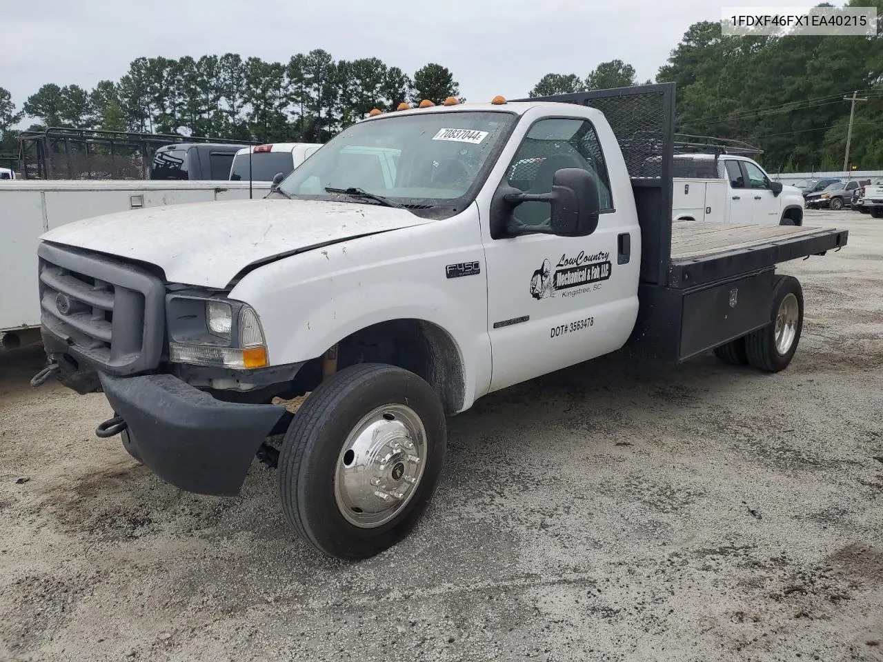 2001 Ford F450 Super Duty VIN: 1FDXF46FX1EA40215 Lot: 70837044