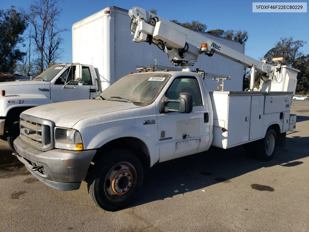 2002 Ford F450 Super Duty VIN: 1FDXF46F22EC80229 Lot: 79916554