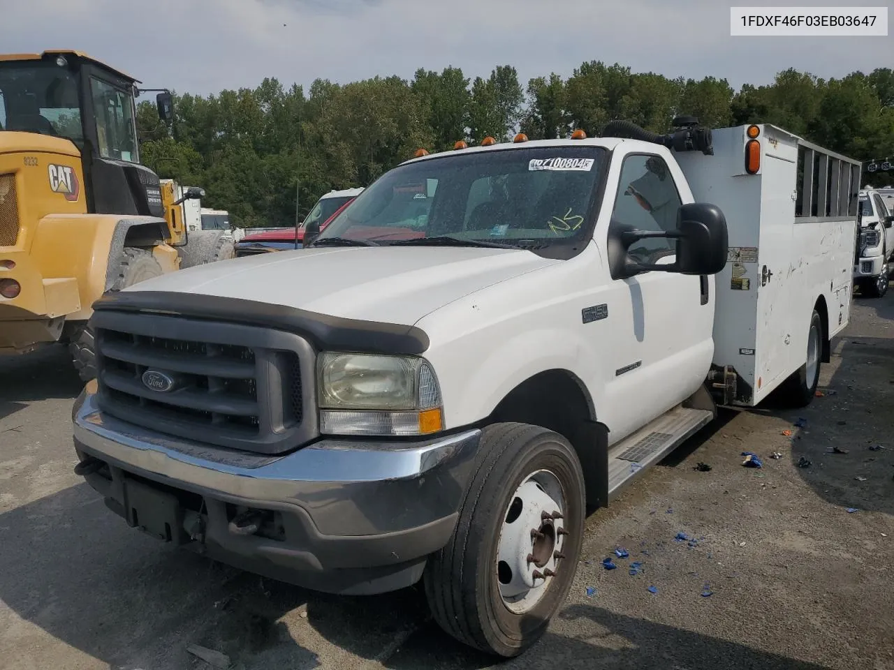 2003 Ford F450 Super Duty VIN: 1FDXF46F03EB03647 Lot: 67100804