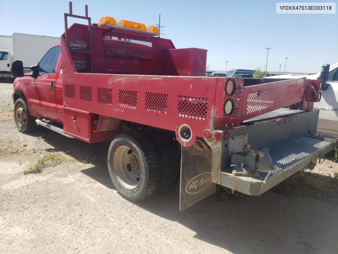 2003 Ford F450 Super Duty VIN: 1FDXX47S13EC03118 Lot: 68863424