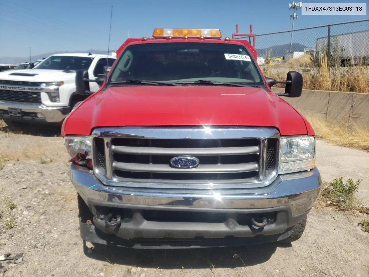 2003 Ford F450 Super Duty VIN: 1FDXX47S13EC03118 Lot: 68863424