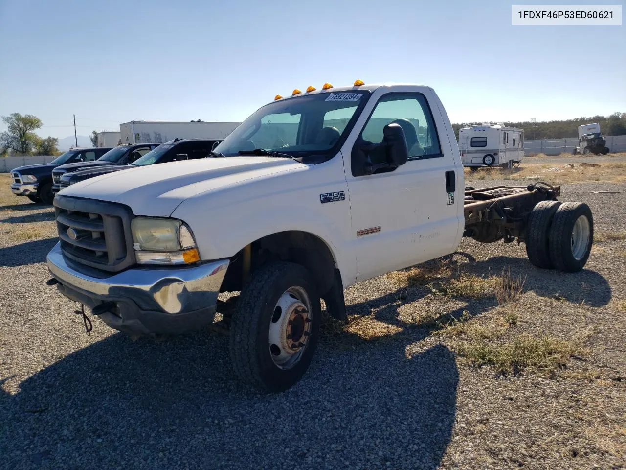 2003 Ford F450 Super Duty VIN: 1FDXF46P53ED60621 Lot: 76921284