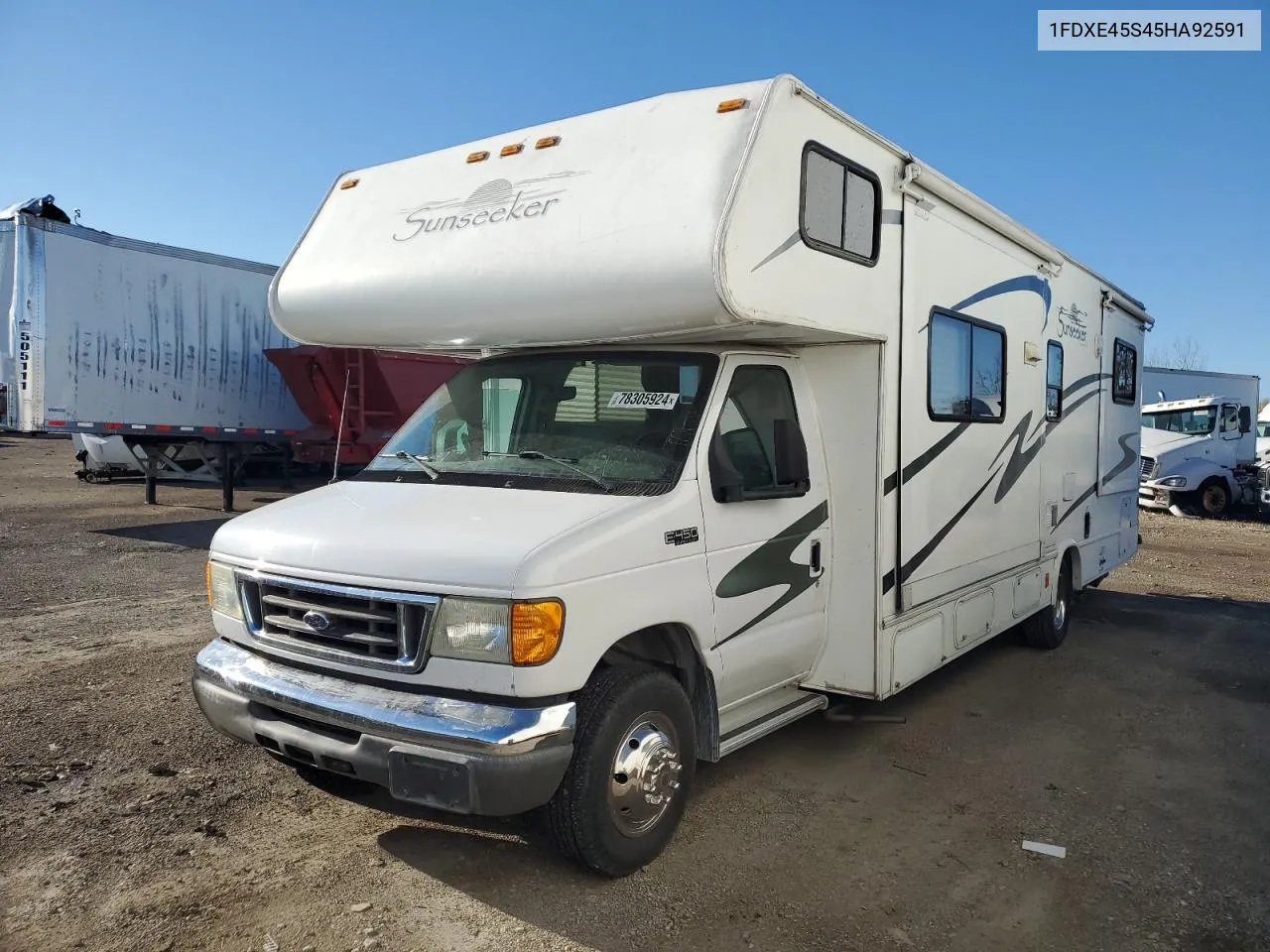 2005 Ford Econoline E450 Super Duty Cutaway Van VIN: 1FDXE45S45HA92591 Lot: 78305924