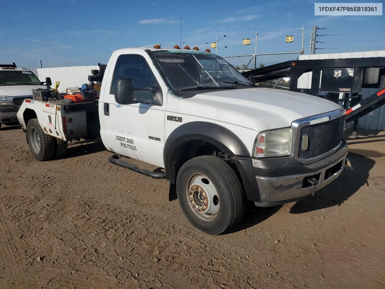 2006 Ford F450 Super Duty VIN: 1FDXF47P86EB18361 Lot: 69235994