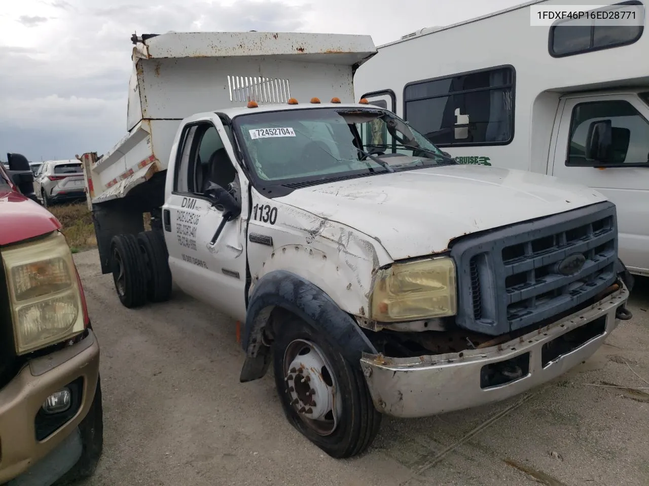 2006 Ford F450 Super Duty VIN: 1FDXF46P16ED28771 Lot: 72452704