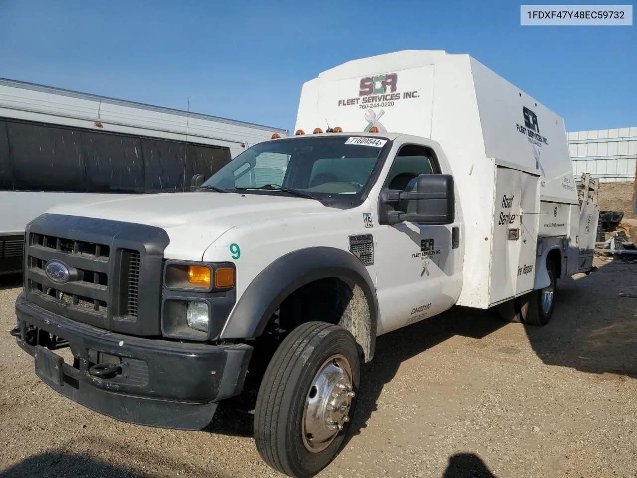 2008 Ford F450 Super Duty VIN: 1FDXF47Y48EC59732 Lot: 71609544