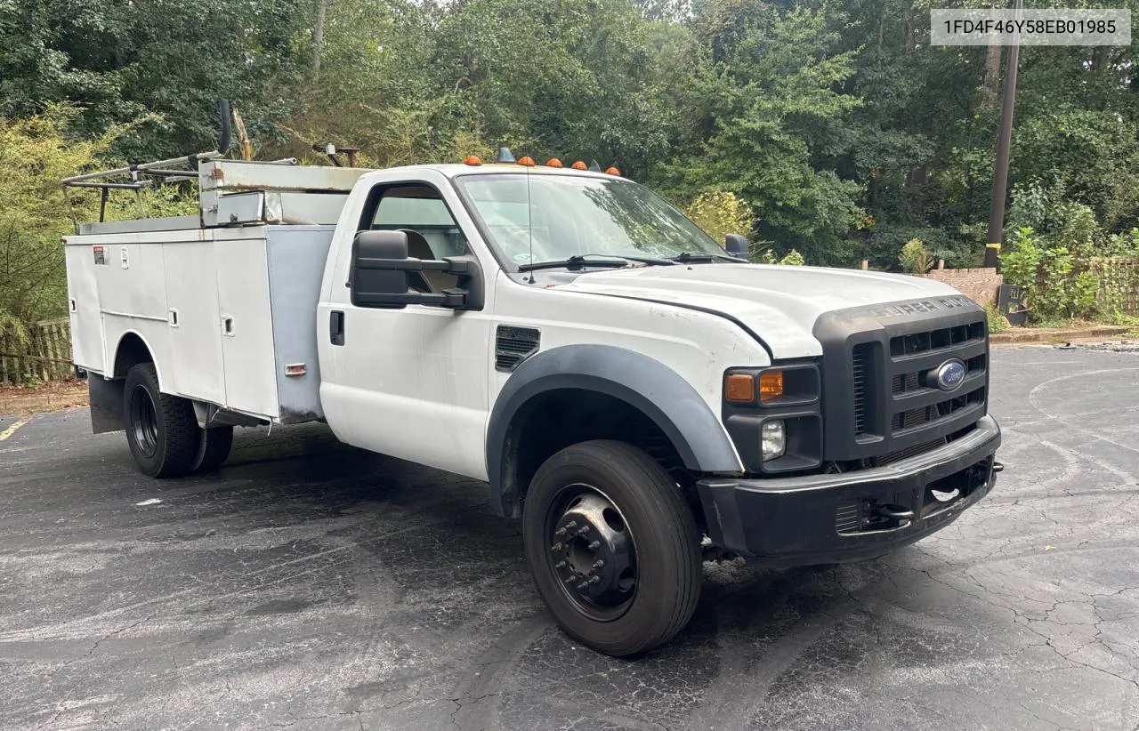 2008 Ford F450 Super Duty VIN: 1FD4F46Y58EB01985 Lot: 72281314