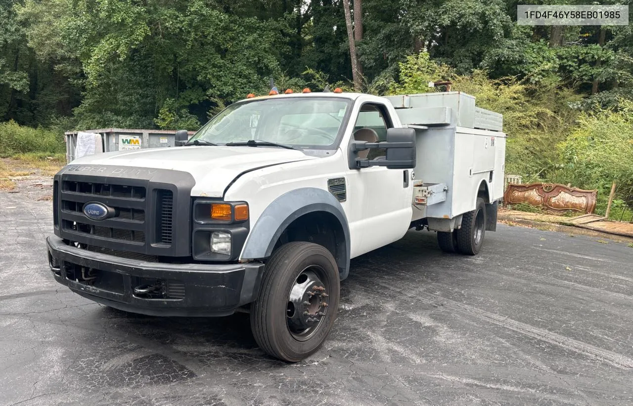 2008 Ford F450 Super Duty VIN: 1FD4F46Y58EB01985 Lot: 72281314