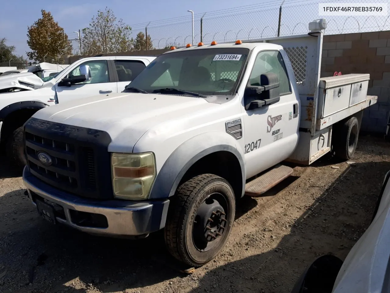 2008 Ford F450 Super Duty VIN: 1FDXF46R78EB35769 Lot: 73231694