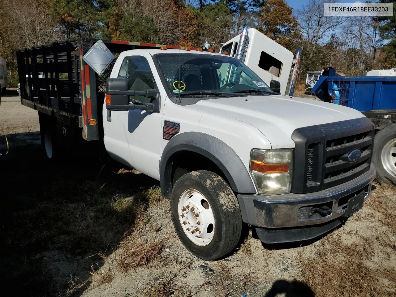 2008 Ford F450 Super Duty VIN: 1FDXF46R18EE33203 Lot: 75502034