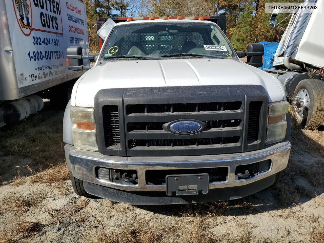 2008 Ford F450 Super Duty VIN: 1FDXF46R18EE33203 Lot: 75502034