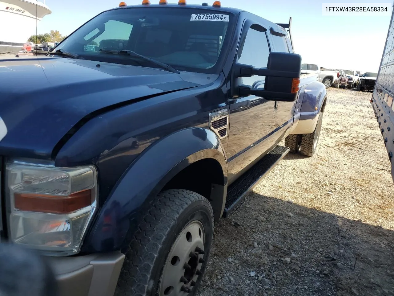 2008 Ford F450 Super Duty VIN: 1FTXW43R28EA58334 Lot: 76755994