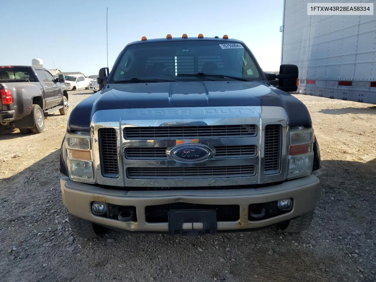 2008 Ford F450 Super Duty VIN: 1FTXW43R28EA58334 Lot: 76755994