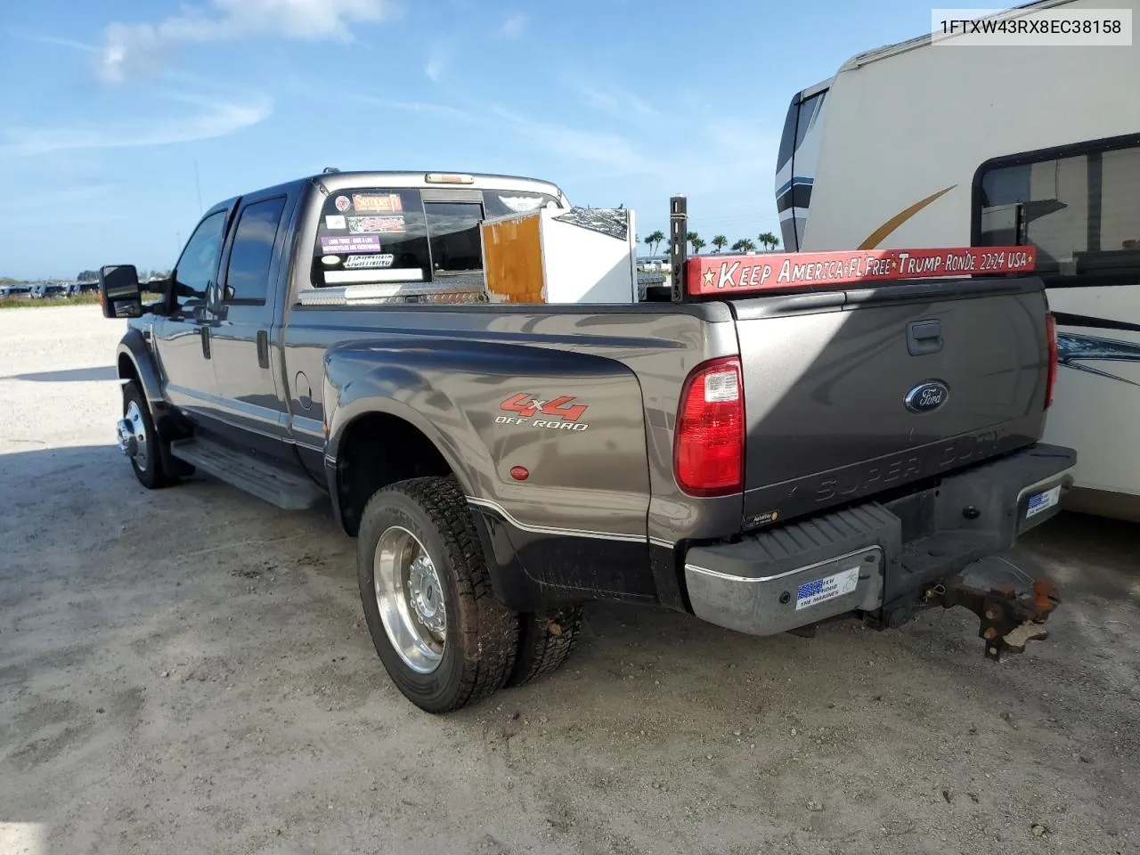 2008 Ford F450 Super Duty VIN: 1FTXW43RX8EC38158 Lot: 77105804