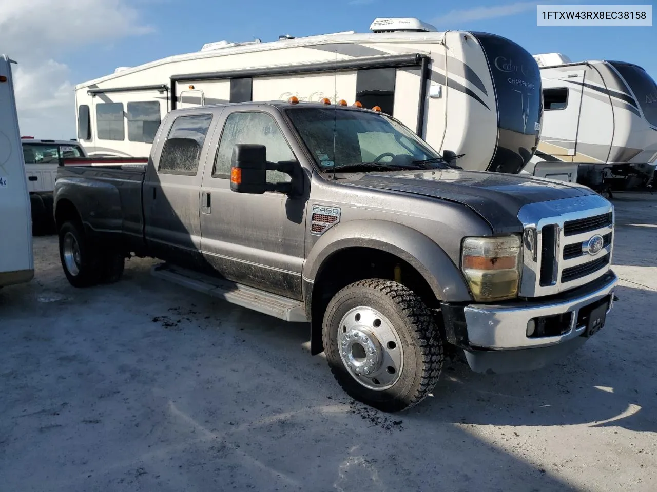 2008 Ford F450 Super Duty VIN: 1FTXW43RX8EC38158 Lot: 77105804