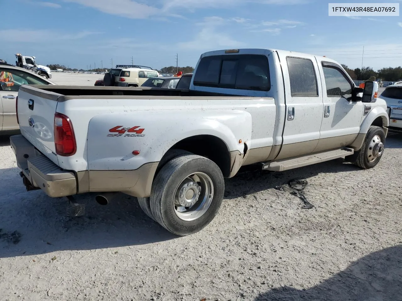 2008 Ford F450 Super Duty VIN: 1FTXW43R48EA07692 Lot: 77130674