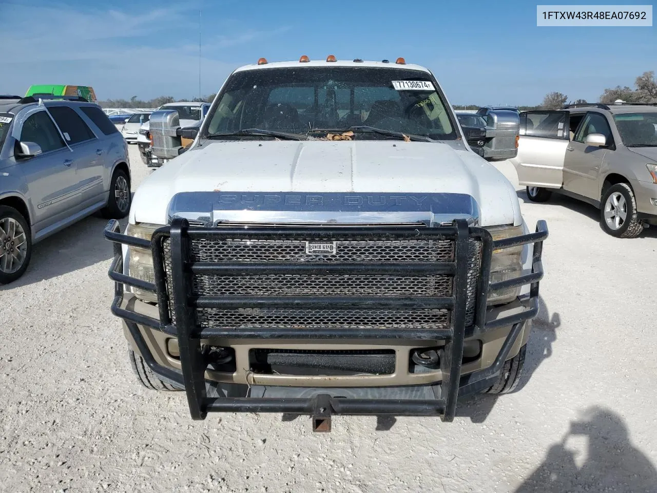 2008 Ford F450 Super Duty VIN: 1FTXW43R48EA07692 Lot: 77130674