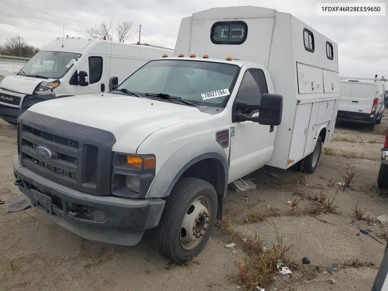 2008 Ford F450 Super Duty VIN: 1FDXF46R28EE59650 Lot: 78027194