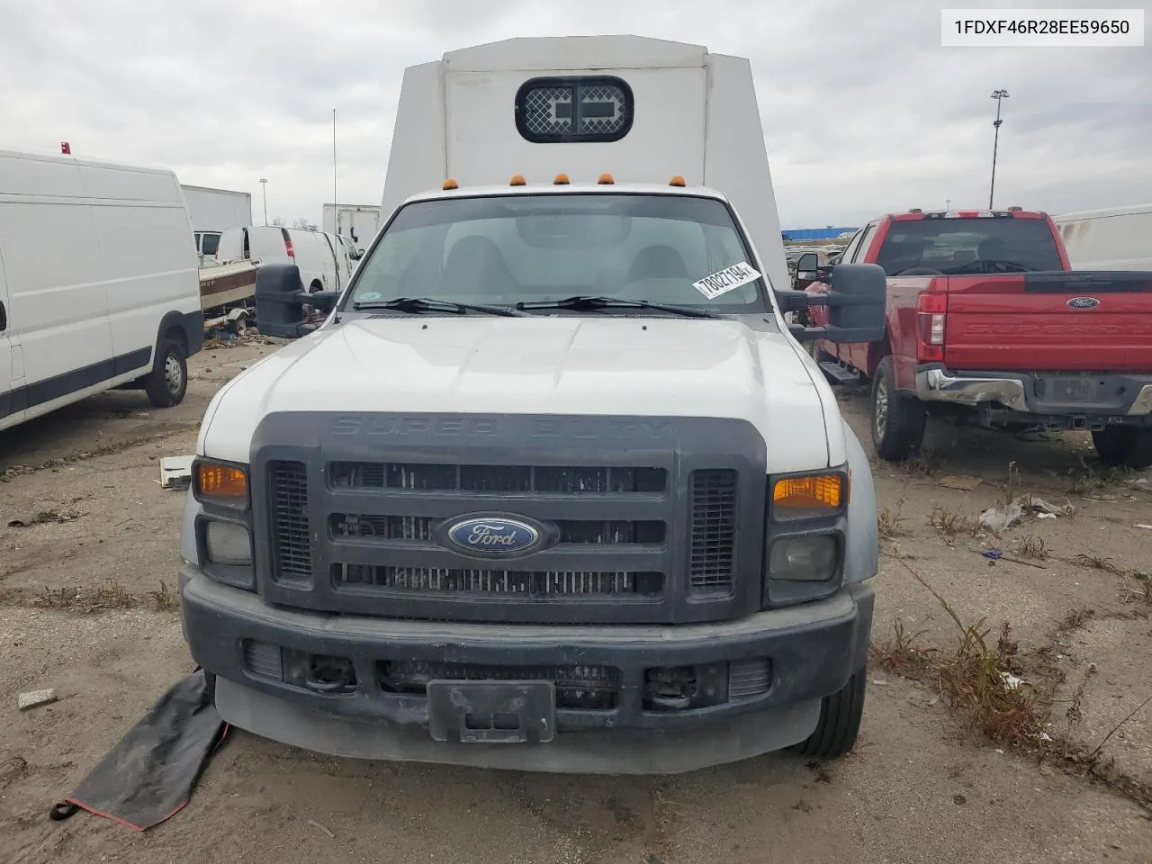 2008 Ford F450 Super Duty VIN: 1FDXF46R28EE59650 Lot: 78027194