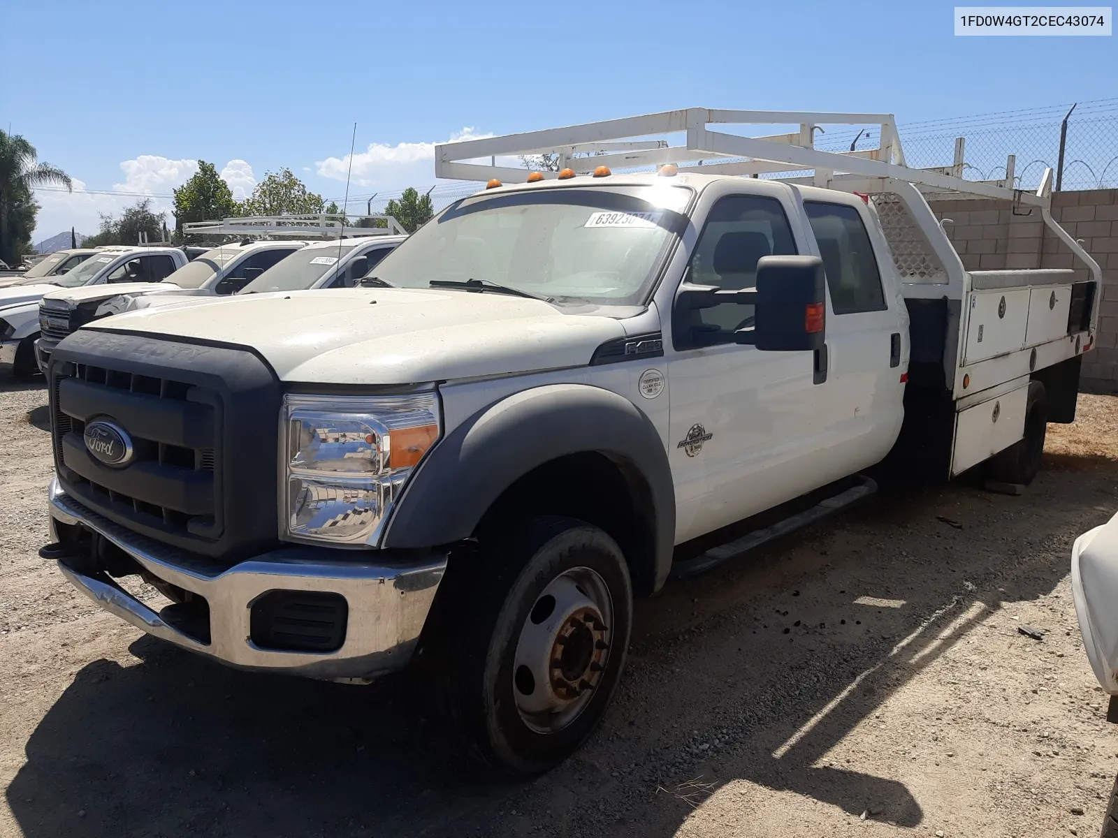 2012 Ford F450 Super Duty VIN: 1FD0W4GT2CEC43074 Lot: 63923074