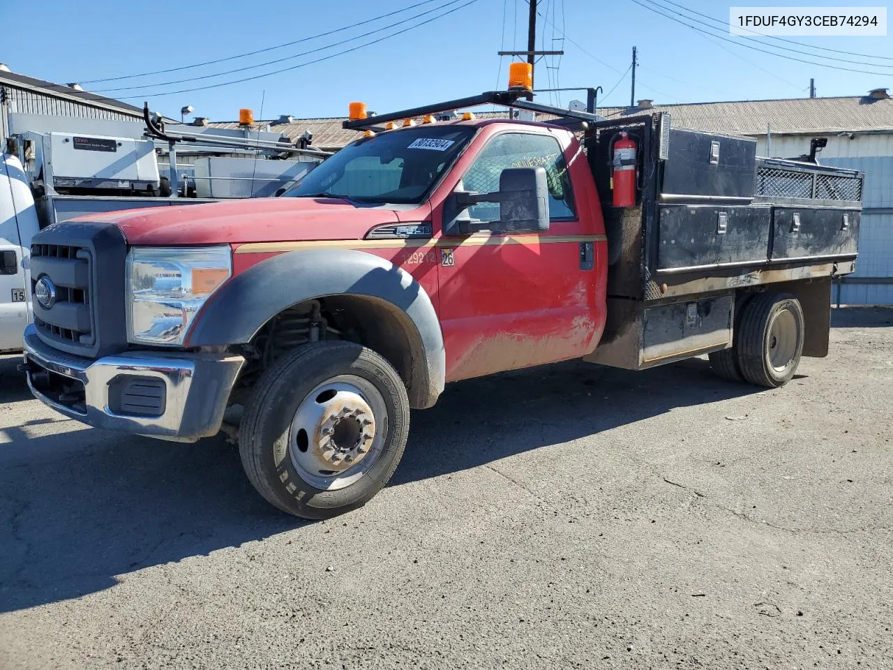 2012 Ford F450 Super Duty VIN: 1FDUF4GY3CEB74294 Lot: 80132904