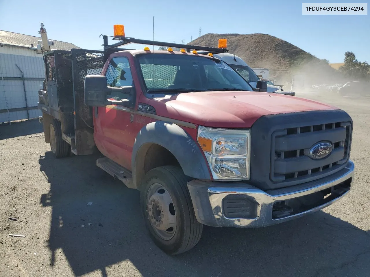 2012 Ford F450 Super Duty VIN: 1FDUF4GY3CEB74294 Lot: 80132904