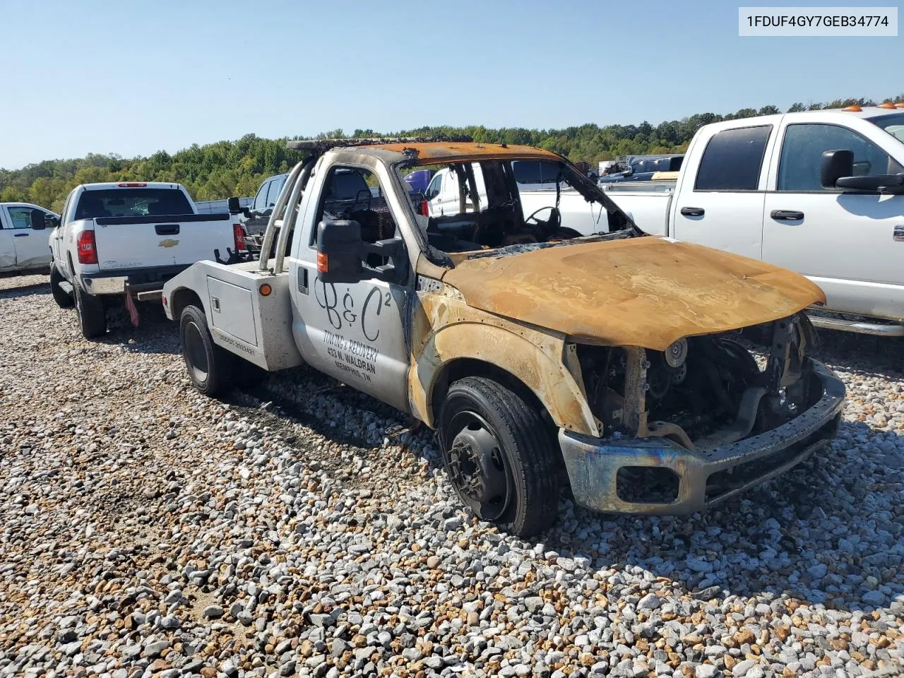 2016 Ford F450 Super Duty VIN: 1FDUF4GY7GEB34774 Lot: 74274434